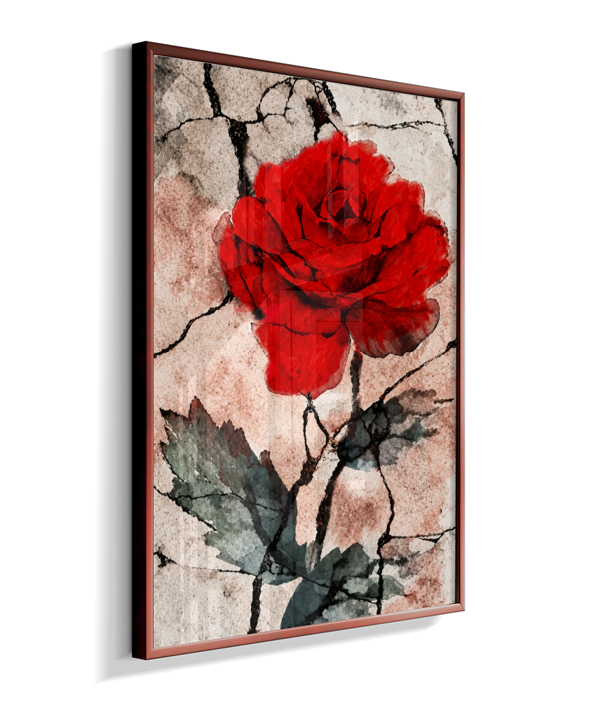 Kit 3 Quadros de Rosas Vermelhas - Primeira parte do trio