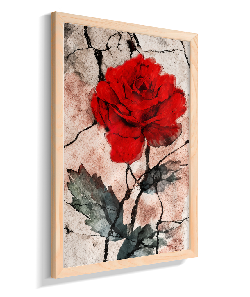 Kit 3 Quadros de Rosas Vermelhas - Primeira parte do trio