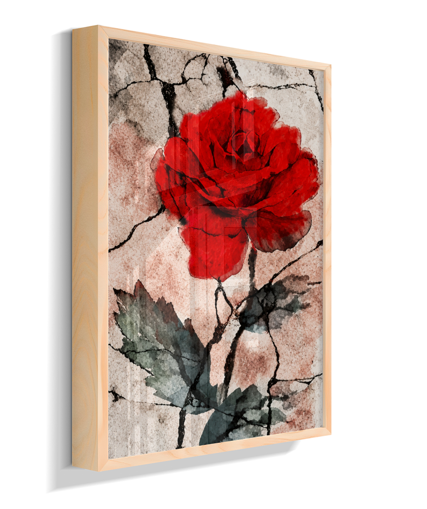 Kit 3 Quadros de Rosas Vermelhas - Primeira parte do trio