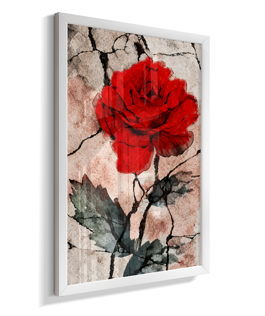 Kit 3 Quadros de Rosas Vermelhas - Primeira parte do trio