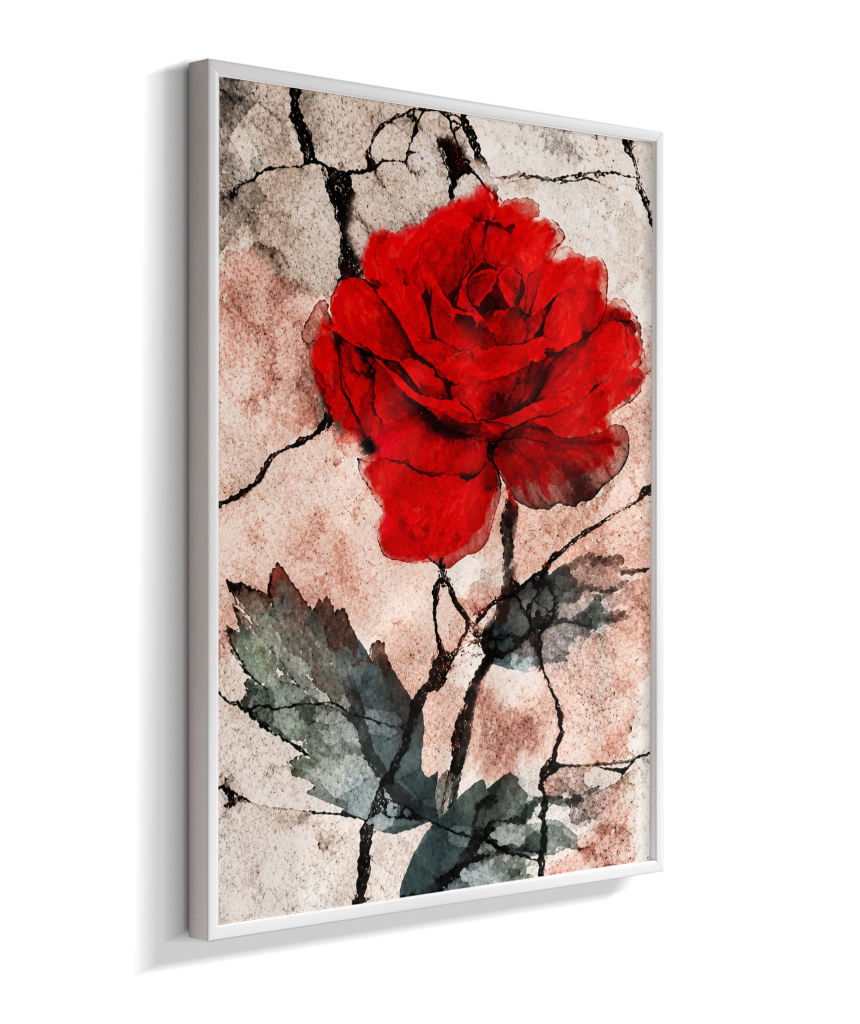 Kit 3 Quadros de Rosas Vermelhas - Primeira parte do trio