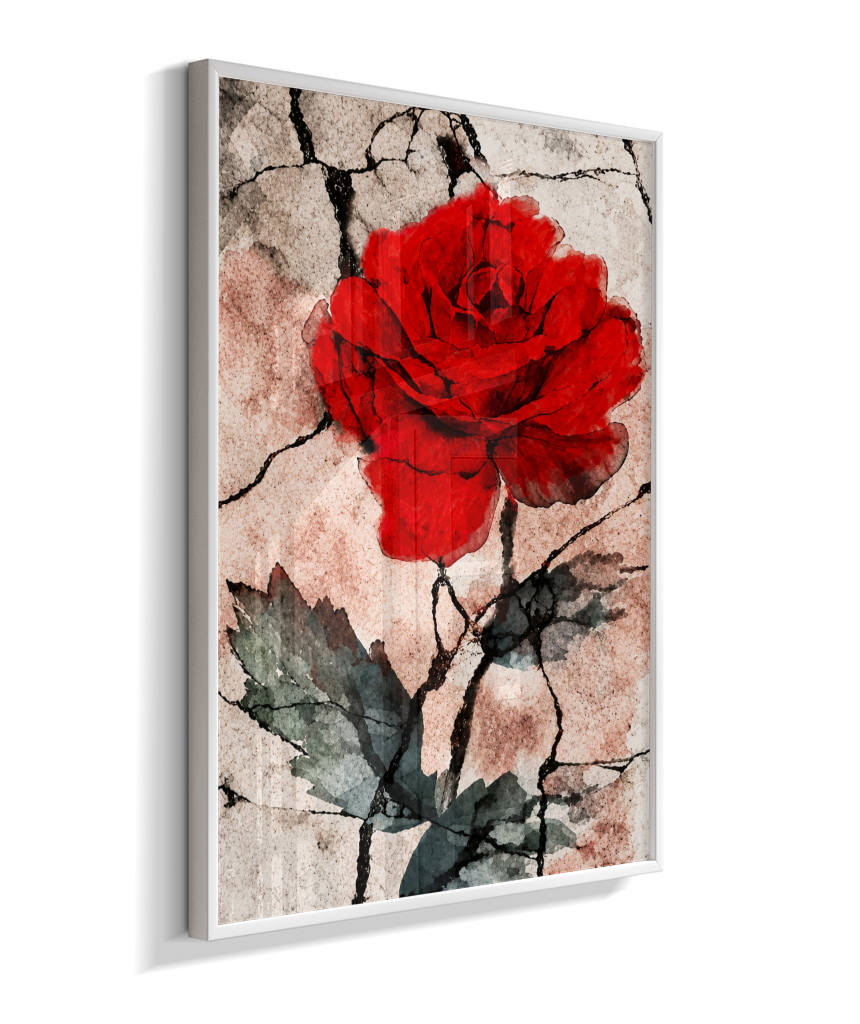 Kit 3 Quadros de Rosas Vermelhas - Primeira parte do trio