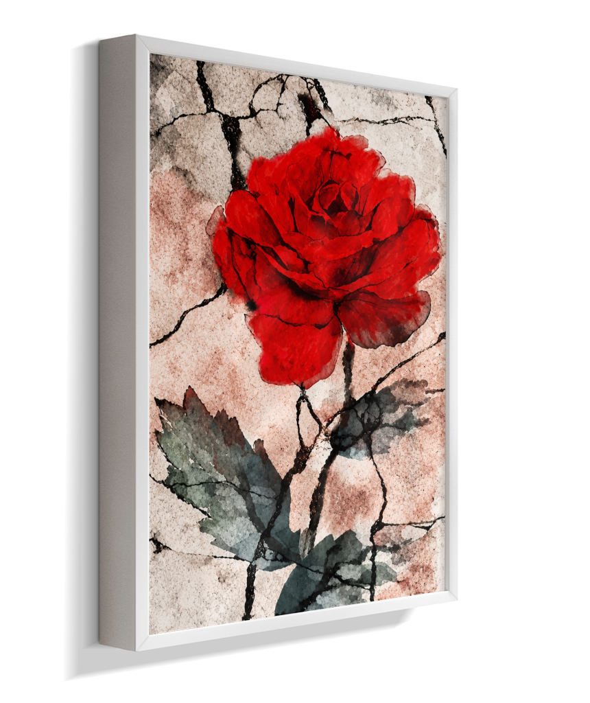 Kit 3 Quadros de Rosas Vermelhas - Primeira parte do trio