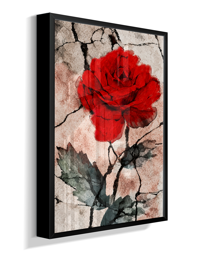 Kit 3 Quadros de Rosas Vermelhas - Primeira parte do trio