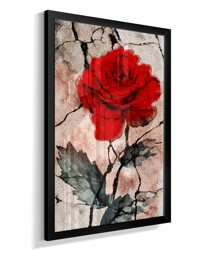 Kit 3 Quadros de Rosas Vermelhas - Primeira parte do trio