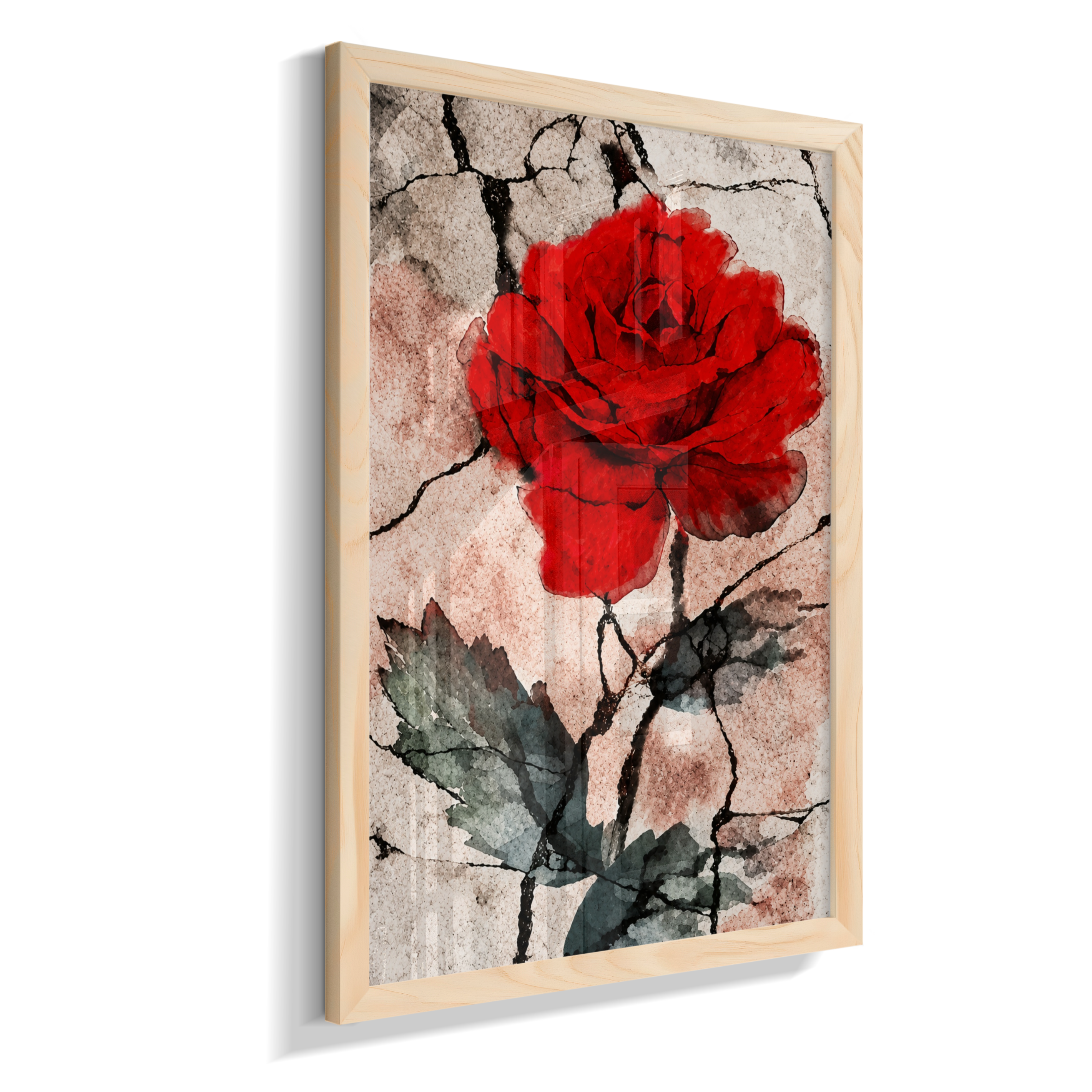 Kit 3 Quadros de Rosas Vermelhas - Primeira parte do trio