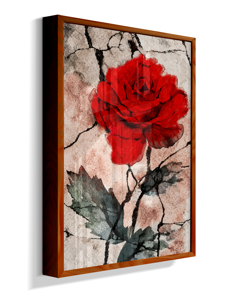 Kit 3 Quadros de Rosas Vermelhas - Primeira parte do trio