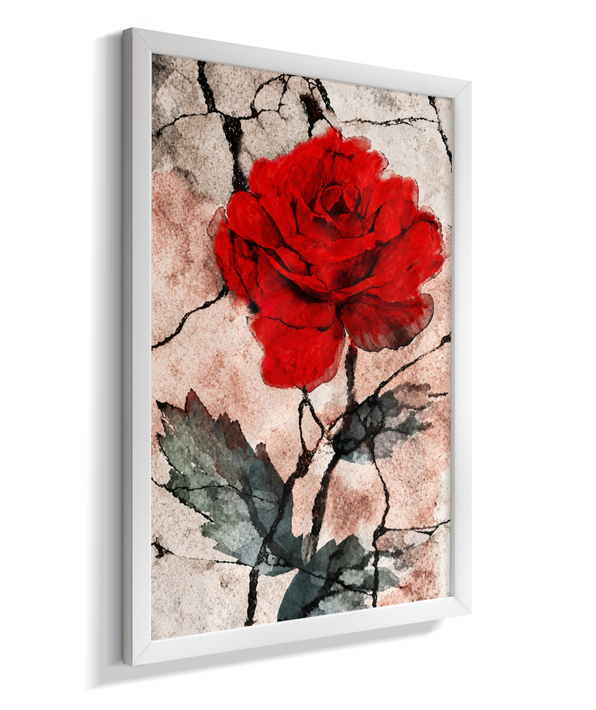 Kit 3 Quadros de Rosas Vermelhas - Primeira parte do trio