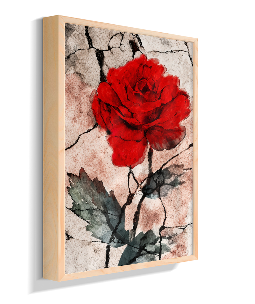 Kit 3 Quadros de Rosas Vermelhas - Primeira parte do trio