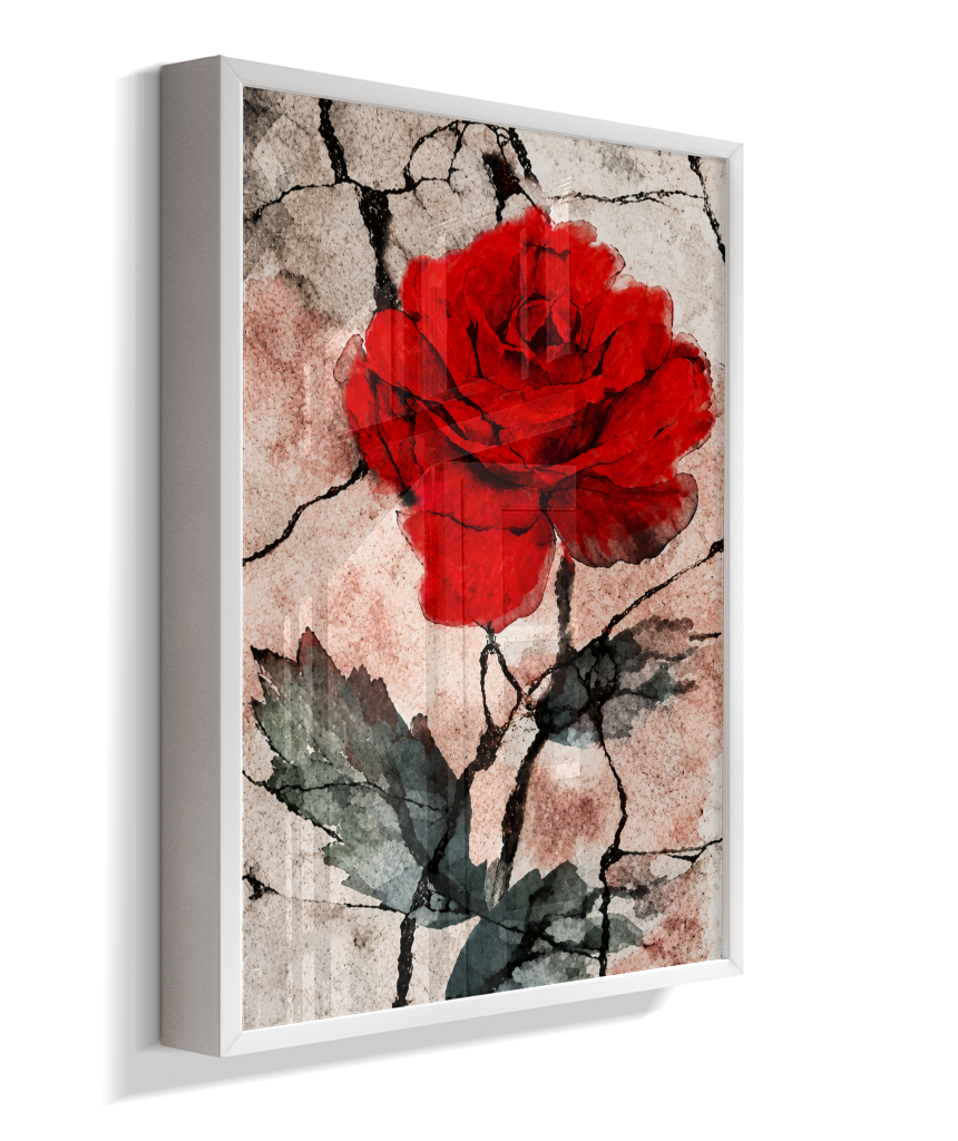 Kit 3 Quadros de Rosas Vermelhas - Primeira parte do trio