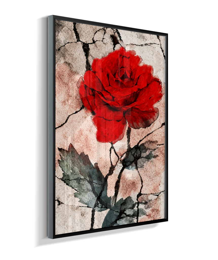 Kit 3 Quadros de Rosas Vermelhas - Primeira parte do trio