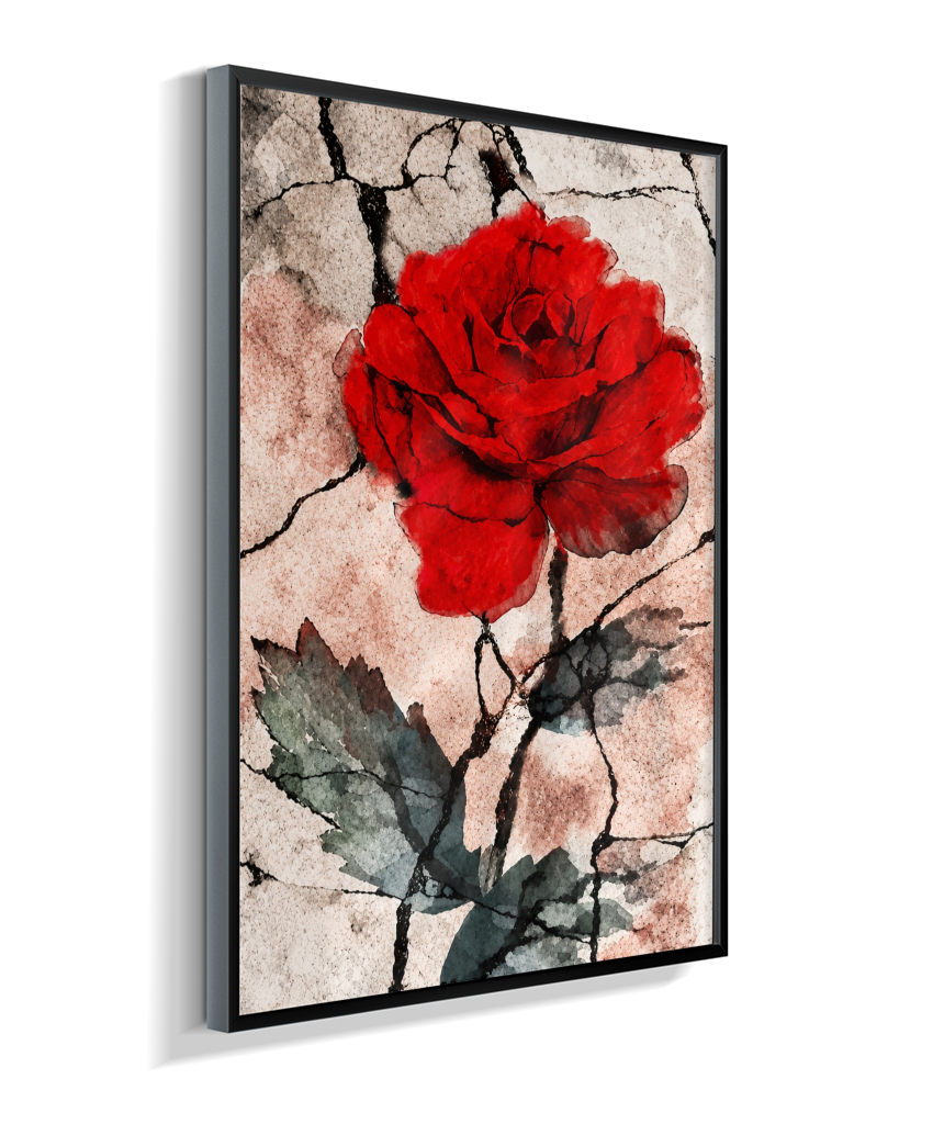 Kit 3 Quadros de Rosas Vermelhas - Primeira parte do trio