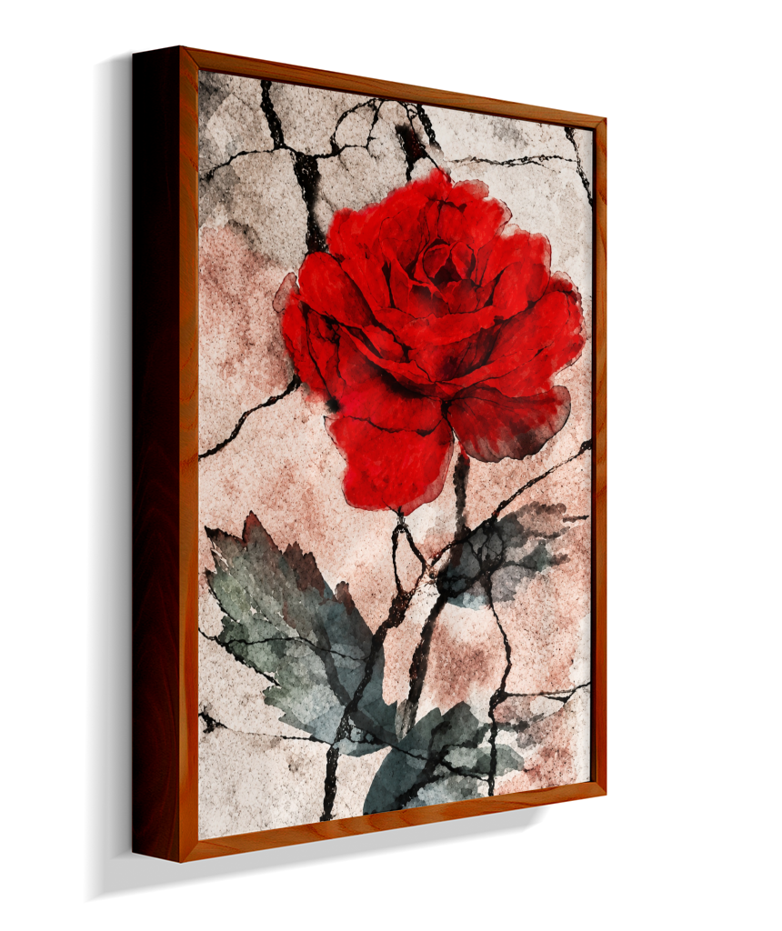 Kit 3 Quadros de Rosas Vermelhas - Primeira parte do trio