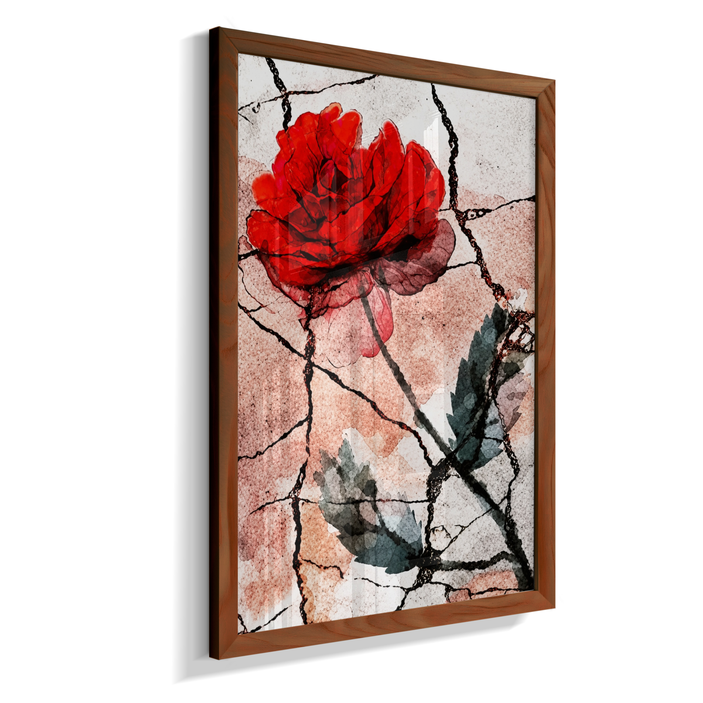 Kit 3 Quadros de Rosas Vermelhas - Terceira parte do trio