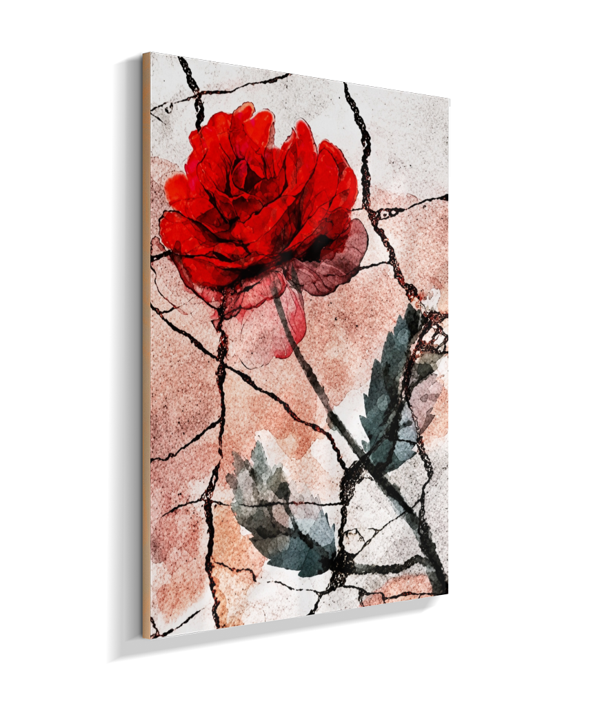 Kit 3 Quadros de Rosas Vermelhas - Terceira parte do trio