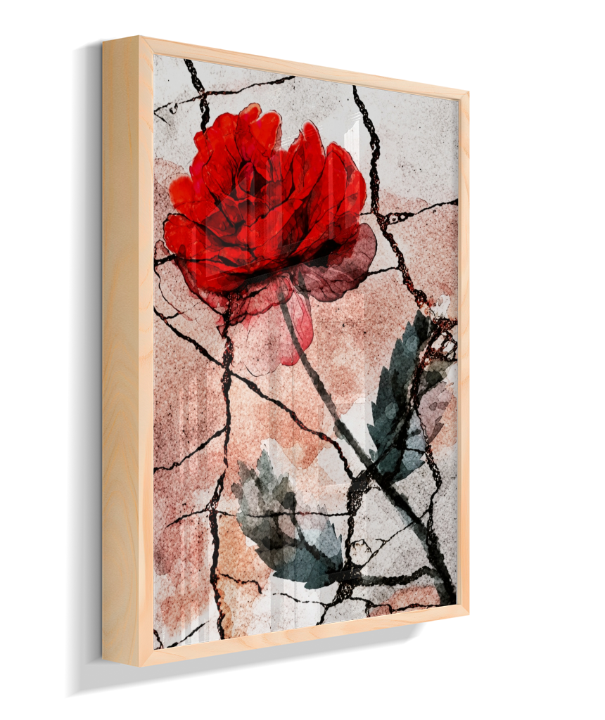 Kit 3 Quadros de Rosas Vermelhas - Terceira parte do trio