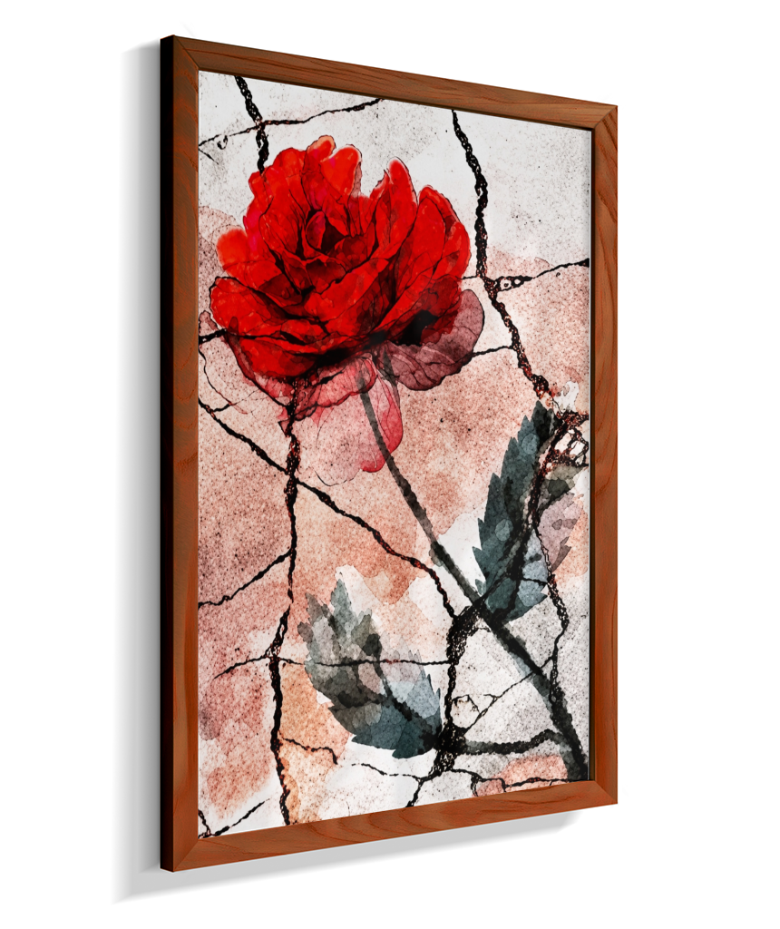 Kit 3 Quadros de Rosas Vermelhas - Terceira parte do trio