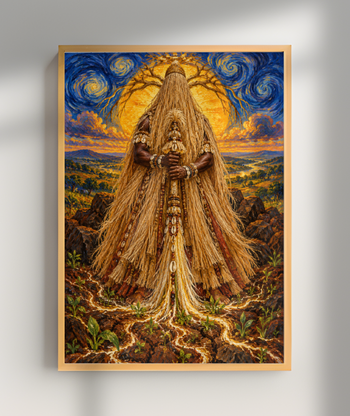 Quadro de Obaluaê O Rei Da Terra