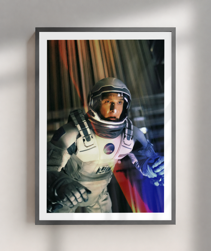 Quadro Decorativo Interstellar Astronauta Cooper Filme