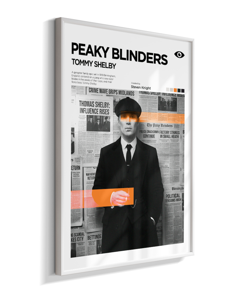 Quadro Decorativo Peaky Blinders Tommy Shelby - Poster Minimalista