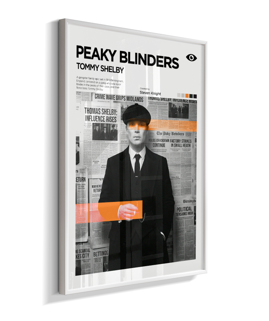 Quadro Decorativo Peaky Blinders Tommy Shelby - Poster Minimalista