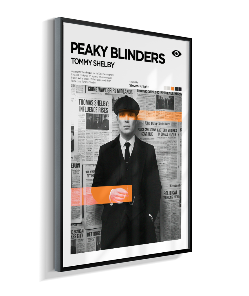 Quadro Decorativo Peaky Blinders Tommy Shelby - Poster Minimalista