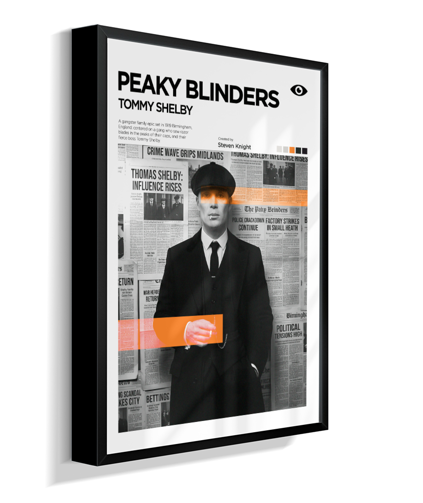 Quadro Decorativo Peaky Blinders Tommy Shelby - Poster Minimalista