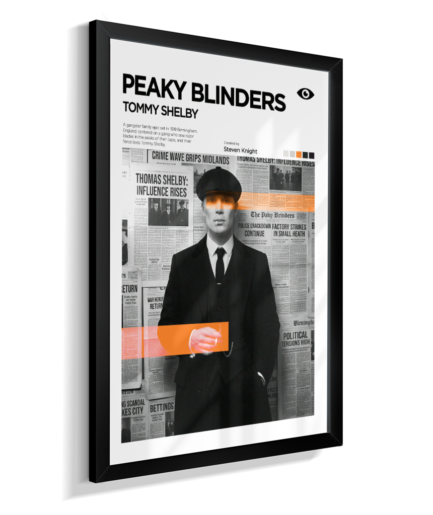 Quadro Decorativo Peaky Blinders Tommy Shelby - Poster Minimalista