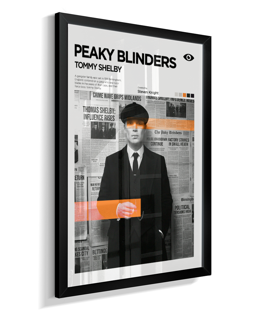 Quadro Decorativo Peaky Blinders Tommy Shelby - Poster Minimalista