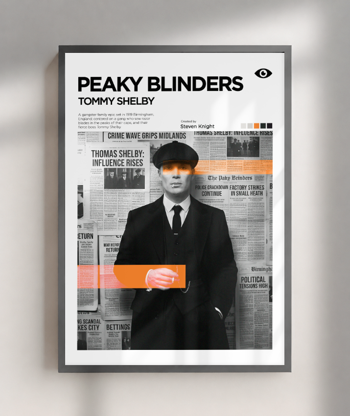 Quadro Decorativo Peaky Blinders Tommy Shelby - Poster Minimalista