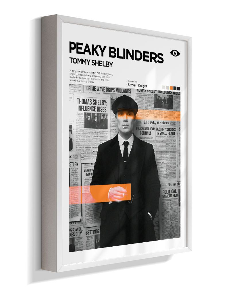 Quadro Decorativo Peaky Blinders Tommy Shelby - Poster Minimalista