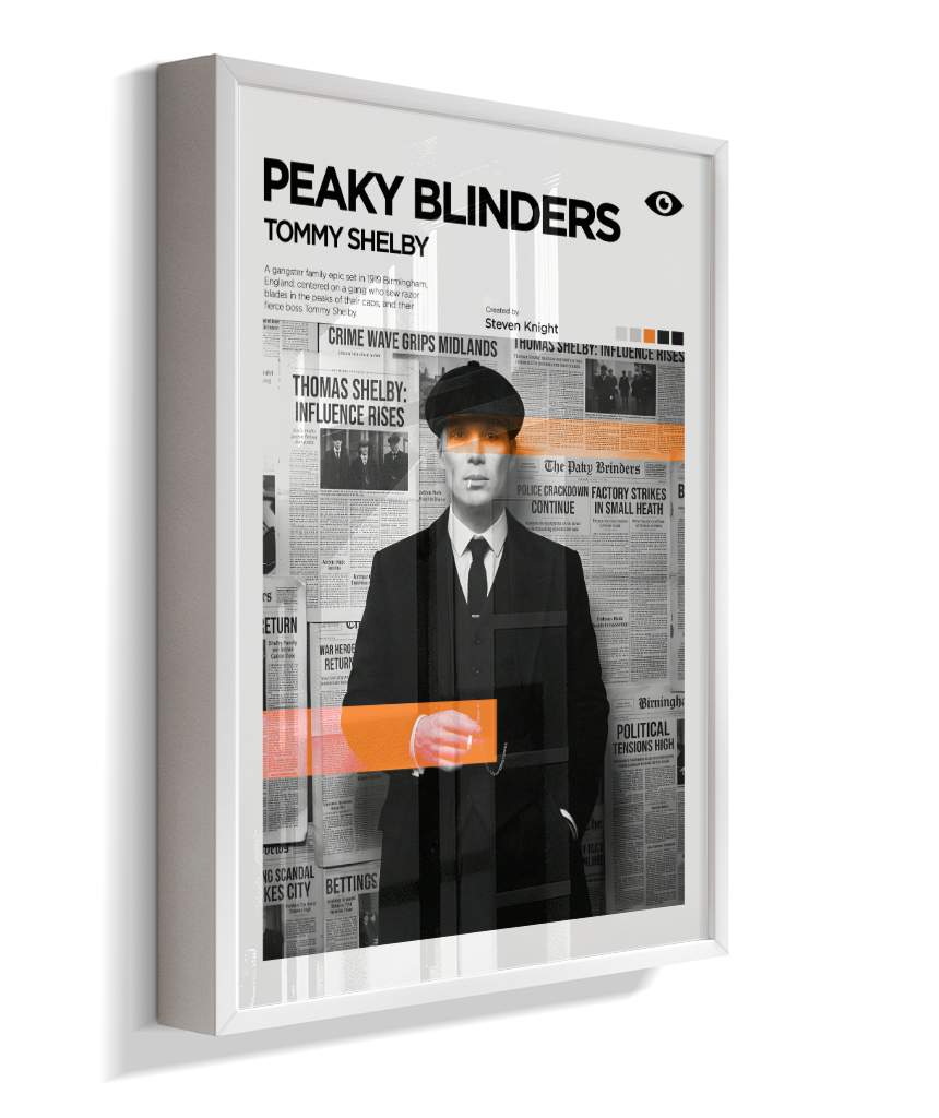 Quadro Decorativo Peaky Blinders Tommy Shelby - Poster Minimalista