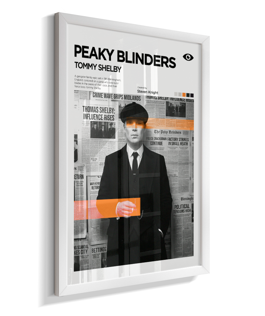 Quadro Decorativo Peaky Blinders Tommy Shelby - Poster Minimalista