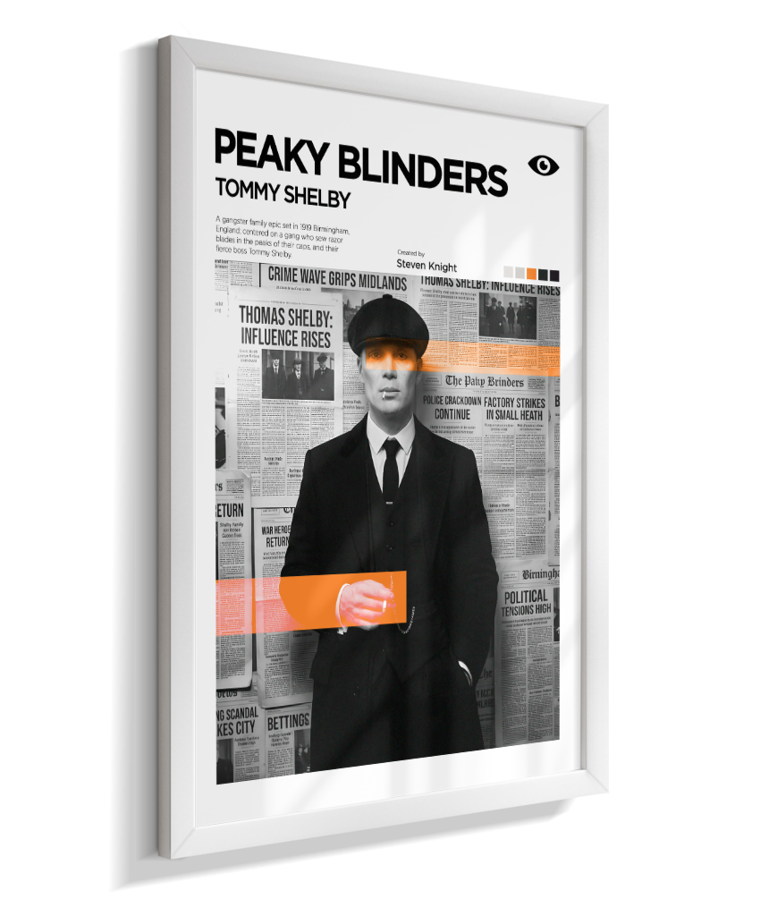 Quadro Decorativo Peaky Blinders Tommy Shelby - Poster Minimalista