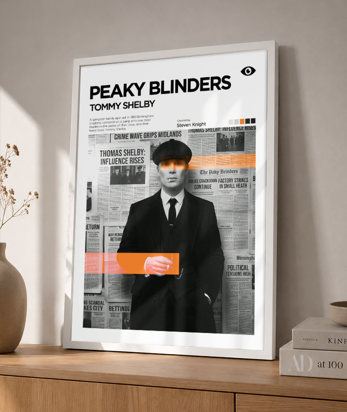 Quadro Decorativo Peaky Blinders Tommy Shelby - Poster Minimalista