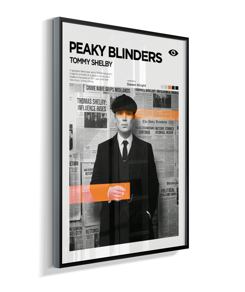 Quadro Decorativo Peaky Blinders Tommy Shelby - Poster Minimalista