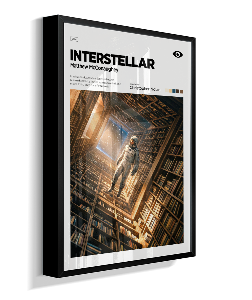 Quadro Decorativo Interstellar Biblioteca Tesseract Minimalista