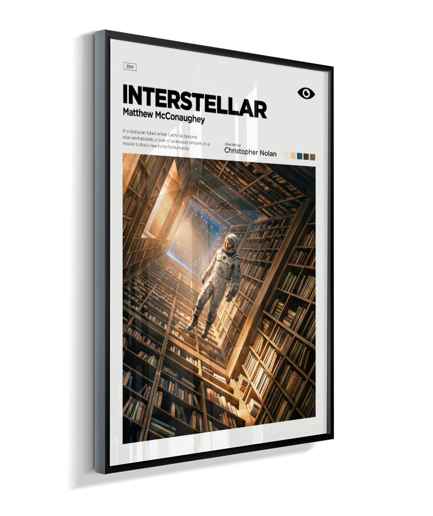 Quadro Decorativo Interstellar Biblioteca Tesseract Minimalista