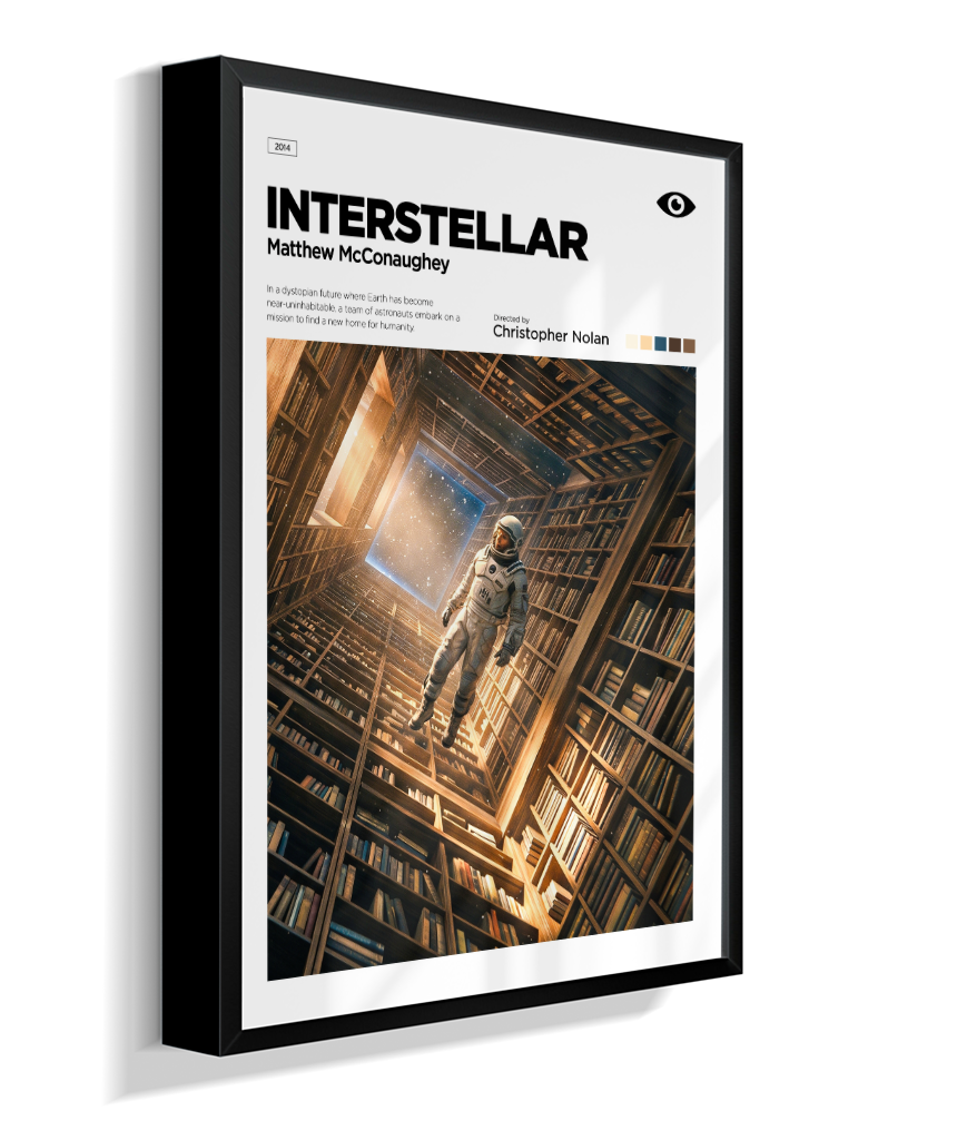 Quadro Decorativo Interstellar Biblioteca Tesseract Minimalista