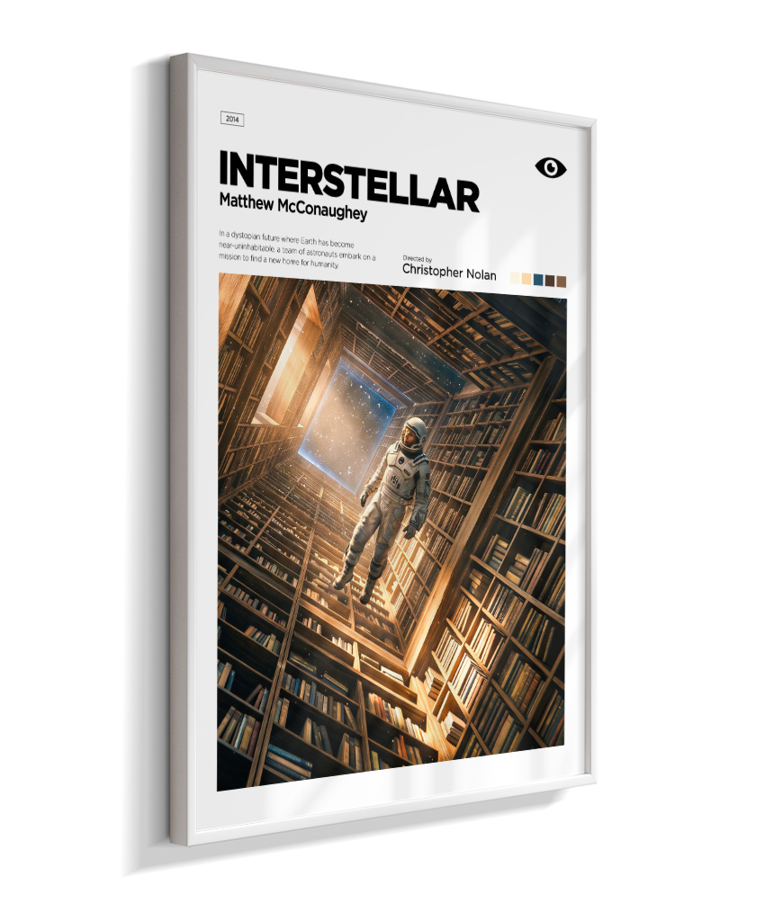 Quadro Decorativo Interstellar Biblioteca Tesseract Minimalista