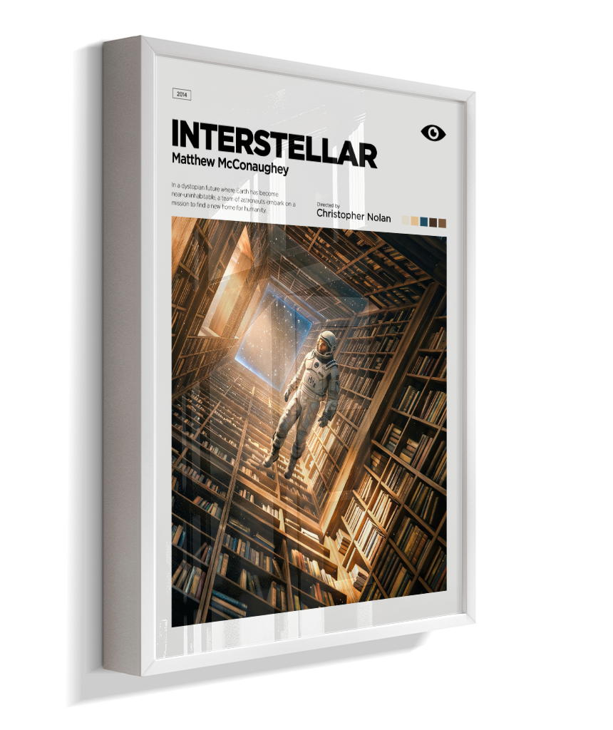 Quadro Decorativo Interstellar Biblioteca Tesseract Minimalista