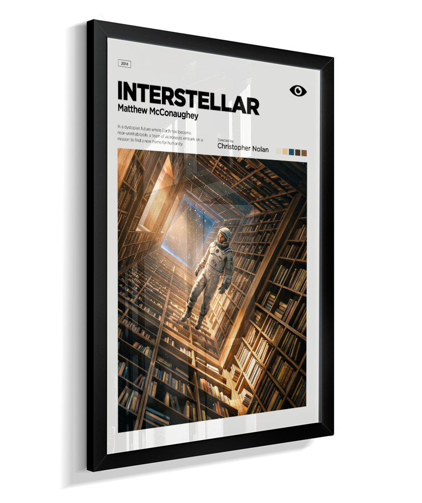 Quadro Decorativo Interstellar Biblioteca Tesseract Minimalista