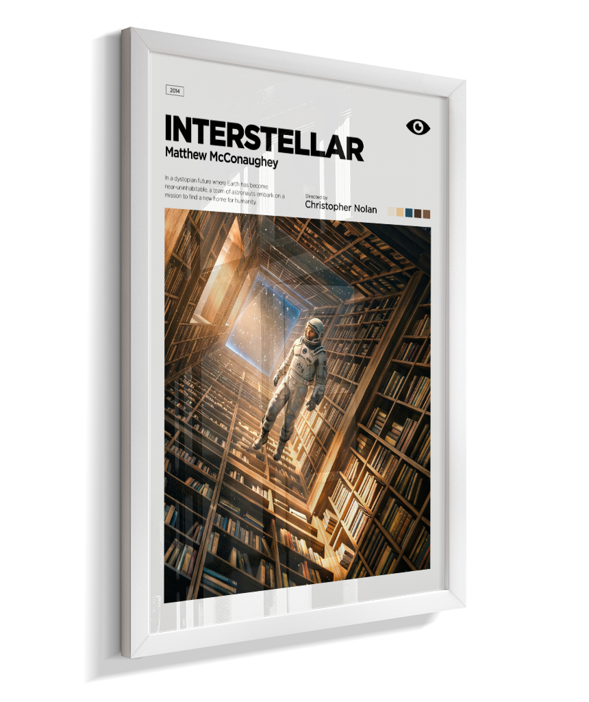 Quadro Decorativo Interstellar Biblioteca Tesseract Minimalista