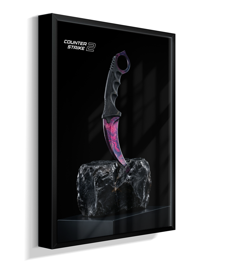 Quadro Decorativo CS2 Karambit Doppler Dark Art