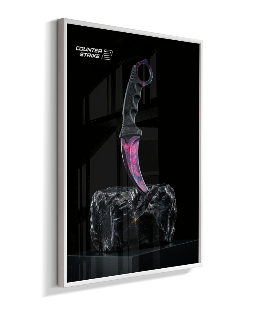 Quadro Decorativo CS2 Karambit Doppler Dark Art
