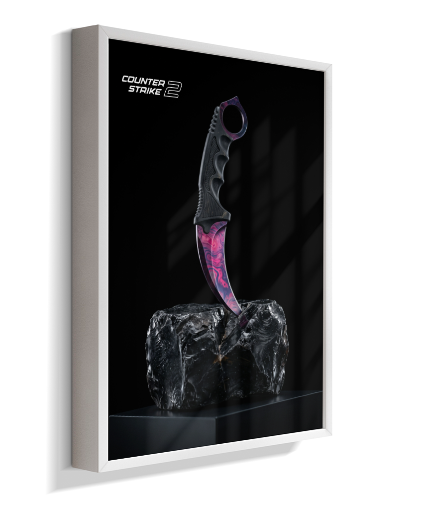 Quadro Decorativo CS2 Karambit Doppler Dark Art