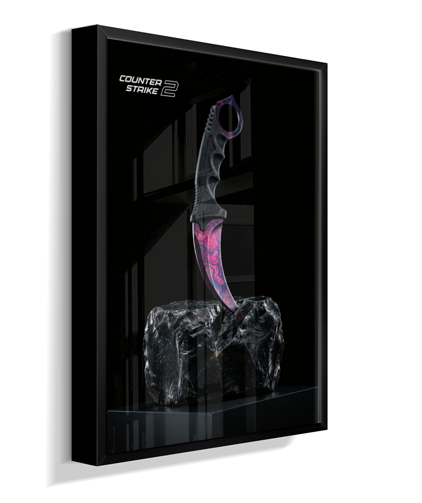 Quadro Decorativo CS2 Karambit Doppler Dark Art