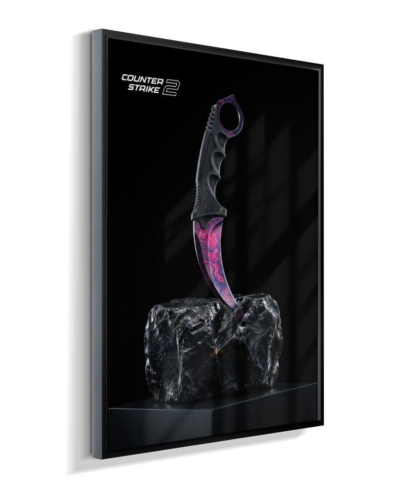 Quadro Decorativo CS2 Karambit Doppler Dark Art