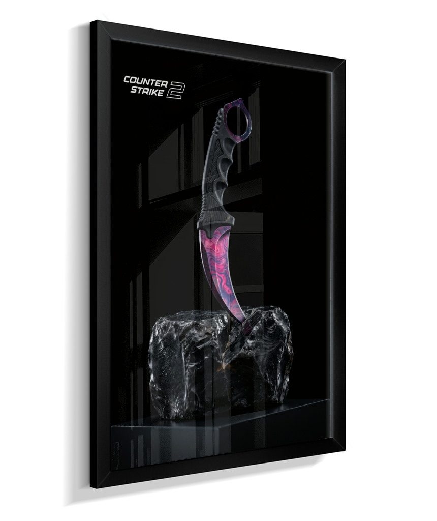 Quadro Decorativo CS2 Karambit Doppler Dark Art