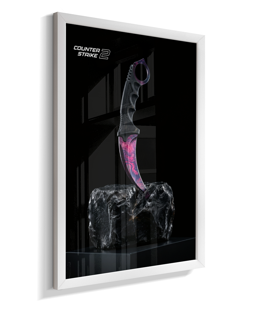 Quadro Decorativo CS2 Karambit Doppler Dark Art